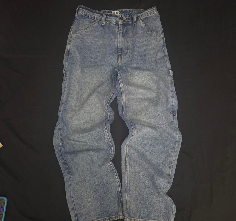 BDG Y2K Jeans Mens 30x32 Light Wash Relaxed Straight Baggy